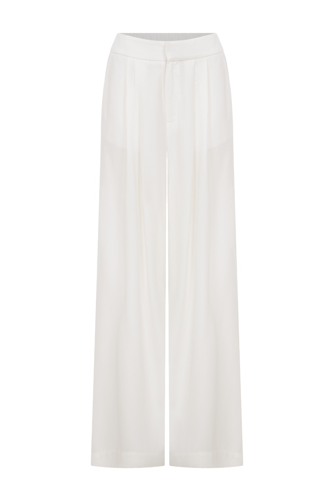 JESSIE Relaxed Fit Tencel White Trousers